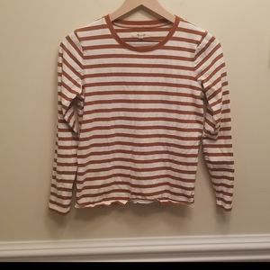 Madewell, North Side Long-Sleeve Vintage tee in Diggs Stripe, Size Small